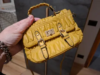 Borsa porta cellulare senape nuova