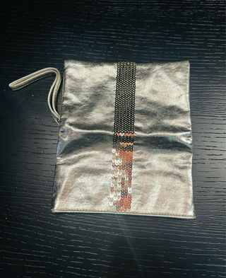 Pochette oro con paillettes