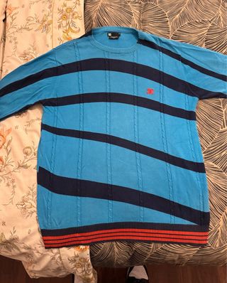 Maglione DC righe blu e rosse