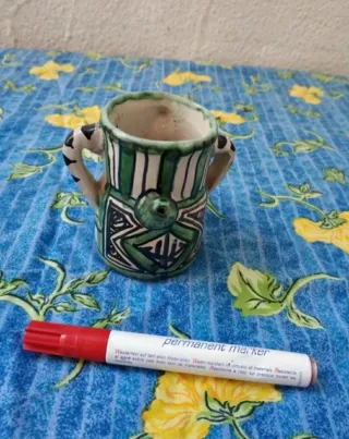 Mini Porrón Cerámica Pintado a Mano Punter