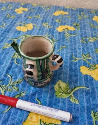 Mini Porrón Cerámica Pintado a Mano Punter