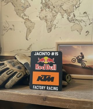 Placa Factory Racing KTM personalizable 3D