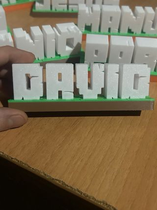 Cartello Minecraft con nome personalizzato