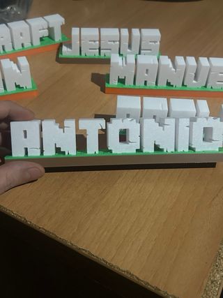 Cartello Minecraft con nome personalizzato