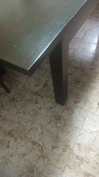 Mesa de comedor extensible de madera