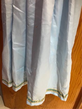 Disfraz Princesa Azul con Bordado Dorado