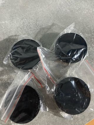 4 Tapabujes de Rueda 50mm Negras