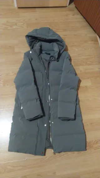 Abrigo Zara Mujer Verde Oliva