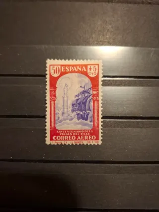 Sello España XIX Centenario Virgen del Pilar