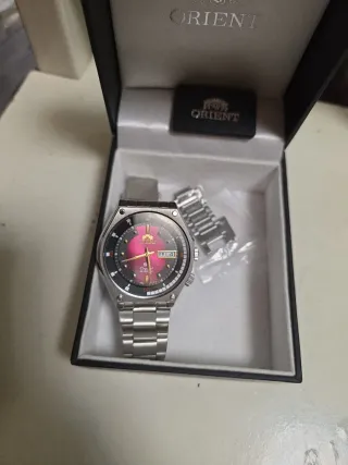 Reloj Automático Orient granate y Plateado