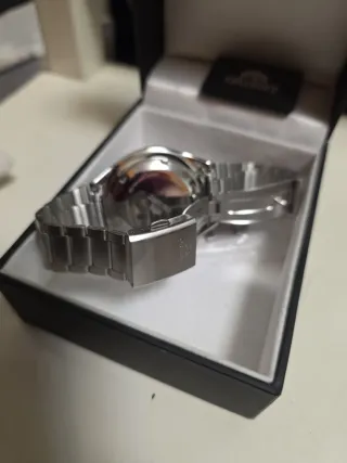 Reloj Automático Orient granate y Plateado