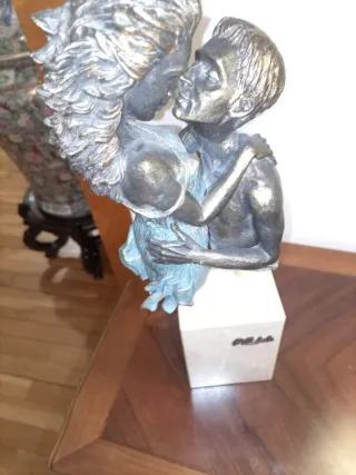 Conjunto Decoración: Lámpara , Escultura y mesitas