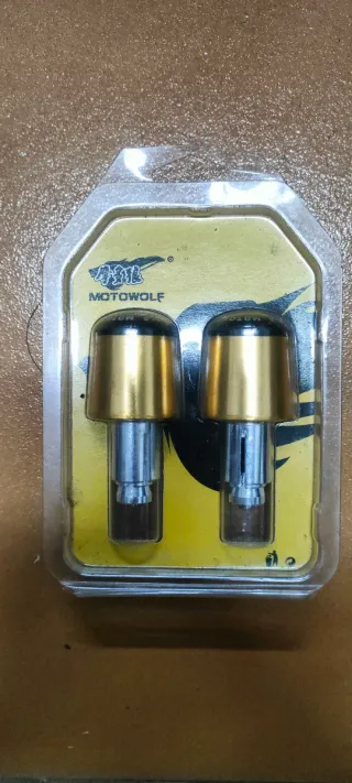 Contrapesos Manillar Motowolf Dorados