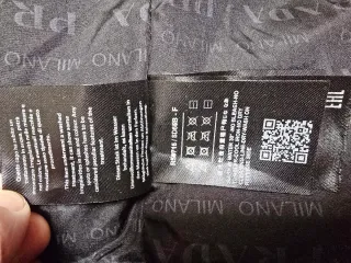 Chaqueta Prada Negra Brillante.  Tallas: S-M-L-XL-