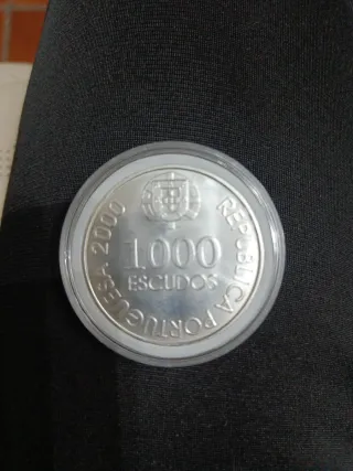 Moneda 1000 Escudos Portugal Plata