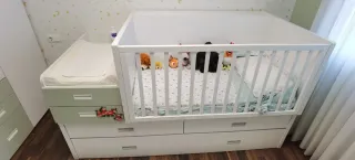 Cuna convertible con cama nido