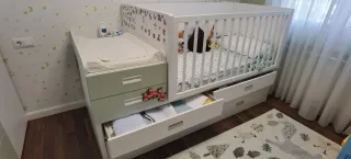 Cuna convertible con cama nido
