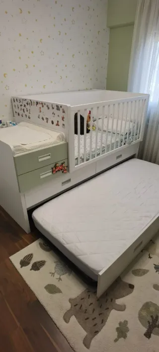 Cuna convertible con cama nido