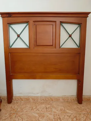 2 Mesitas Noche Vintage + 2 Cabeceros Cama 90