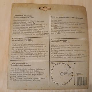 Disco Sierra Circular Black & Decker 140mm