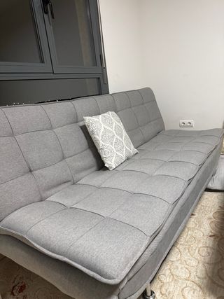 Sofá Cama Gris Tela 1,25 (cama)