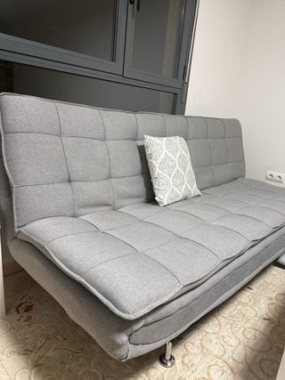 Sofá Cama Gris Tela 1,25 (cama)