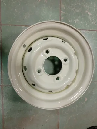 Juego 4 llantas chapa blanco 10x4,5 ET35 nuevas