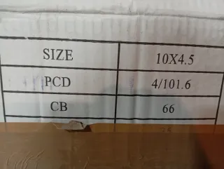 Juego 4 llantas chapa blanco 10x4,5 ET35 nuevas