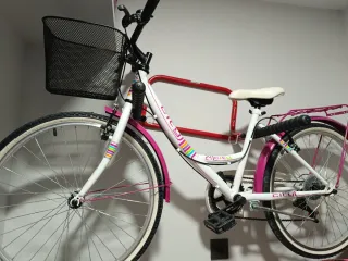Bicicleta de paseo City 24 rosa y blanca