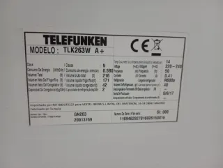Nevera pequeña Telefunken A+ por 140€!