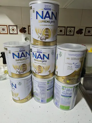 7 Latas Leche NAN Nestle Vacías