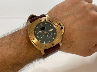 Reloj Automático Bronce Correa Cuero