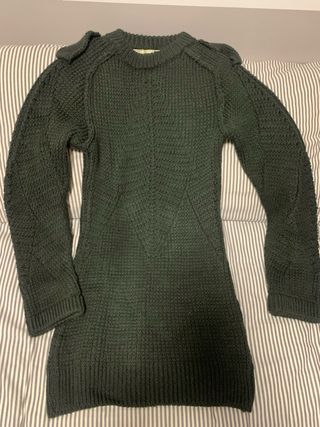 Vestido punto Zara SRPLS verde militar