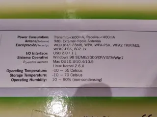 Adaptador WiFi Base Connection N&C Antena 9db