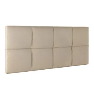 Cabecero de cama beige tela