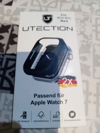 Protector Pantalla Apple Watch 45mm Negro/Plata