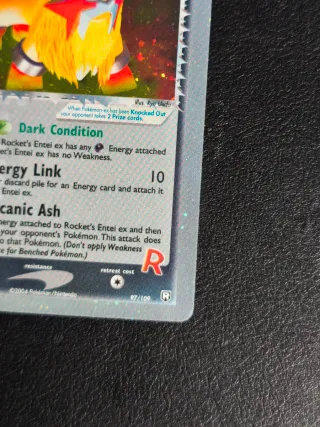 Carta Pokemon ROCKET'S Entei ex