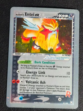Carta Pokemon ROCKET'S Entei ex