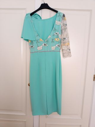 Vestido cóctel ceremonia fiesta multicolor