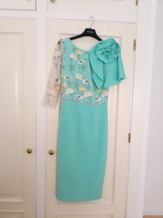 Vestido cóctel ceremonia fiesta multicolor