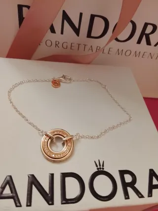 Bracciale Pandora Cerchi Pavé Argento