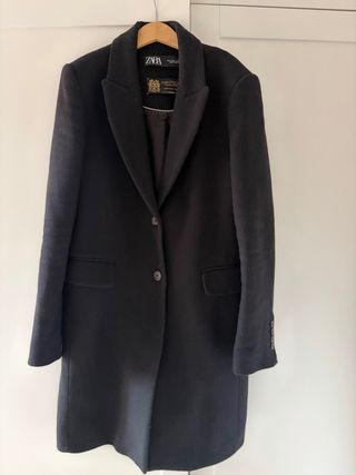 Abrigo Zara Lana Tejido Italiano Manteco