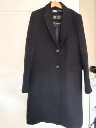 Abrigo Zara Lana Tejido Italiano Manteco