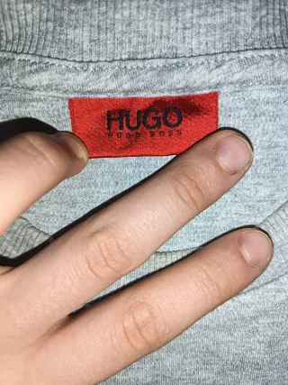 Felpa Hugo Boss Uomo Grigia Vintage 100% Cotone