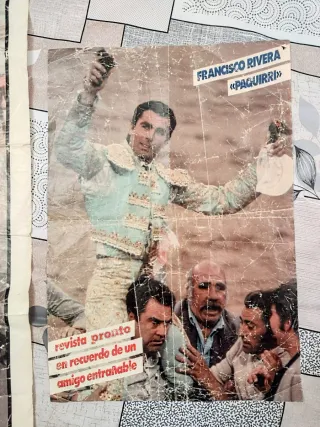 ANTIGUO CARTEL HOMENAJE A PAQUIRRI PRONTO AÑOS 80