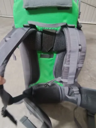 Zaino per trasporto neonati Montagna Grigio e Verde