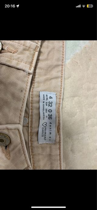 Shorts vaqueros beige Primark