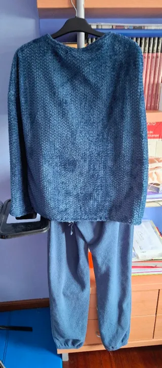 Pijama Largo Polar Strass Espejo women'secret azul