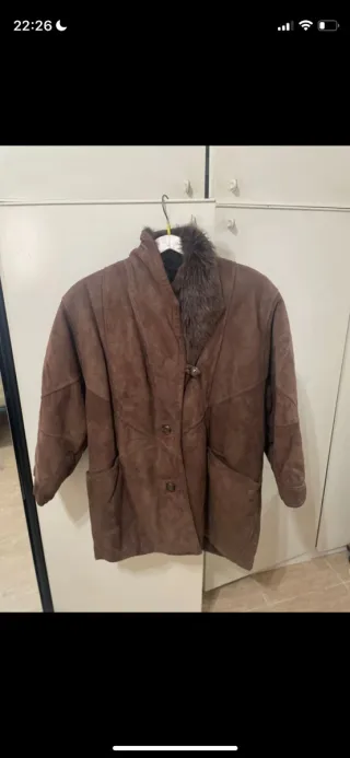 Montone in shearling donna marrone