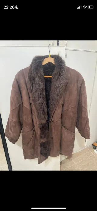 Montone in shearling donna marrone